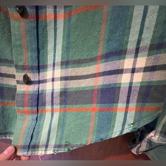 Abercrombie & Fitch Plaid Flannel Button Up ASO on Jessica Simpson - Picture 7 of 16